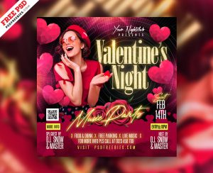 Valentines Day Event Instagram Post PSD Template