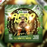Afro Night Party Social Media Post PSD Template