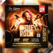 Indie Rock Music Event Social Media Post PSD