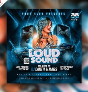 Loud Music Event Party Social Media Post PSD