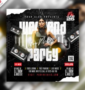 Weekend Club Party Post Design PSD