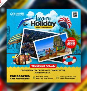 Holiday Travel Package Social Media Post PSD