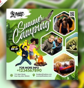 Summer Camping Business Social Media Post PSD