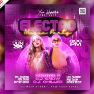 Electro House EDM Club Party Post PSD
