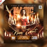 Magic Friday Music Party Post PSD