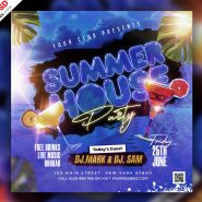 Summer House Music Party Post PSD