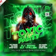 Toxic Night DJ Party Post PSD Template