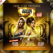 Crazy Friday Night Club Music Party Post PSD