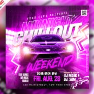 Midnight Chillout Club Party Social Media Post PSD