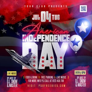 United States Independence Day Event Post PSD