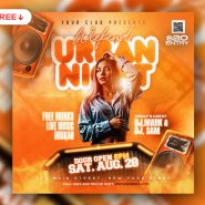 Club Music Party Social Media Post PSD