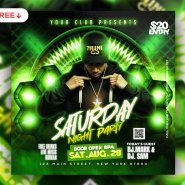 Saturday DJ Music Party Flyer Design PSD