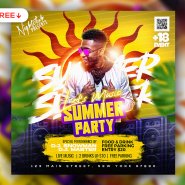 Summer DJ Party Post PSD Template