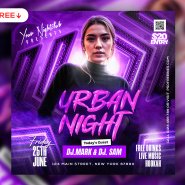 Urban Night DJ Party Post PSD Template