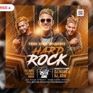 Hard Rock DJ Party Social Media Post PSD