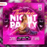 Thursday Crazy Night Party Post PSD