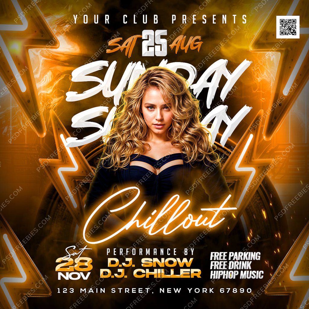 Urban Chillout Club Party Post PSD