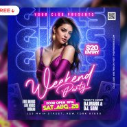 Weekend Girls Club Party Post PSD