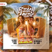 Beach Music Festival Party Post PSD