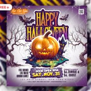 Halloween Night Chillout Party Post PSD