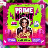 Prime Night Music Party Post PSD