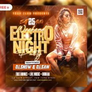 Weekend Electro Night Club Party Post PSD