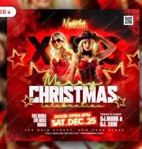 Christmas Celebration Event Post PSD Template