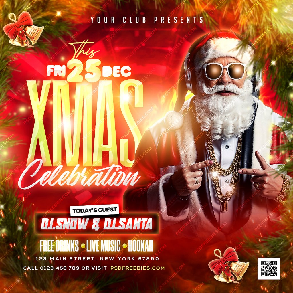 Christmas-Club-Party-Social-Media-Post-PSD