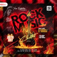 Rock Music Event Post PSD Template