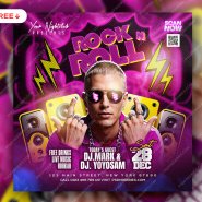 Rock n Roll DJ Music Event Social Media Post PSD